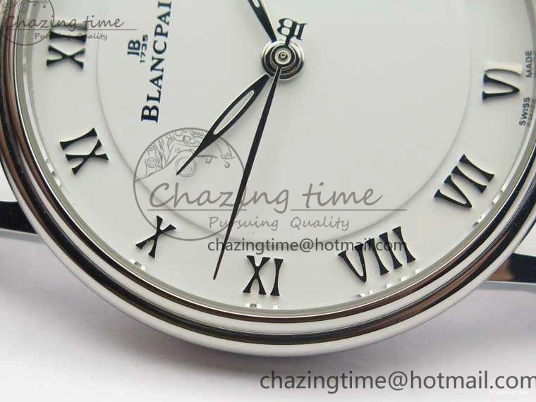 0519 Villeret 6651 SS ZF 1:1 Best Edition White Dial On Black Leather Strap A Practical 8098